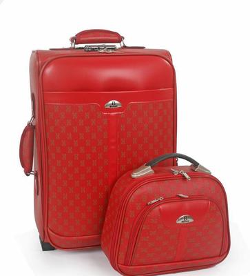 結婚喜慶牛皮子母拉桿箱 PU旅行行李箱 仿皮登機托運箱